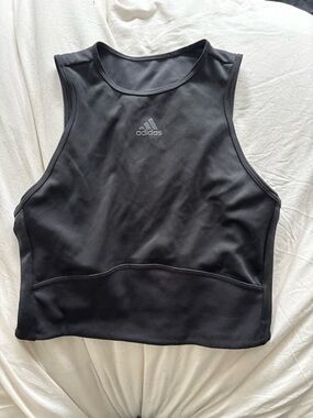 adidas Black Performance Crop Tank